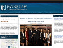 Tablet Screenshot of paynelaw.ca